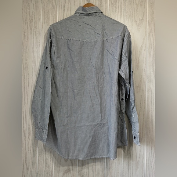 Matchstick Mens Long Sleeve Slim Fit Button Up Stripe Size XXL - Picture 4 of 4